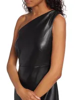 Harris Faux Leather Midi-Dress