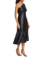 Harris Faux Leather Midi-Dress