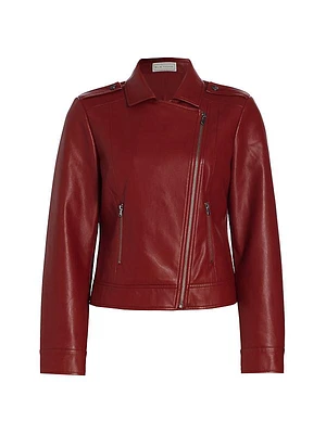 Faux Leather Moto Jacket