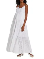 Lisboa Eyelet Maxi Dress