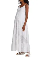 Lisboa Eyelet Maxi Dress