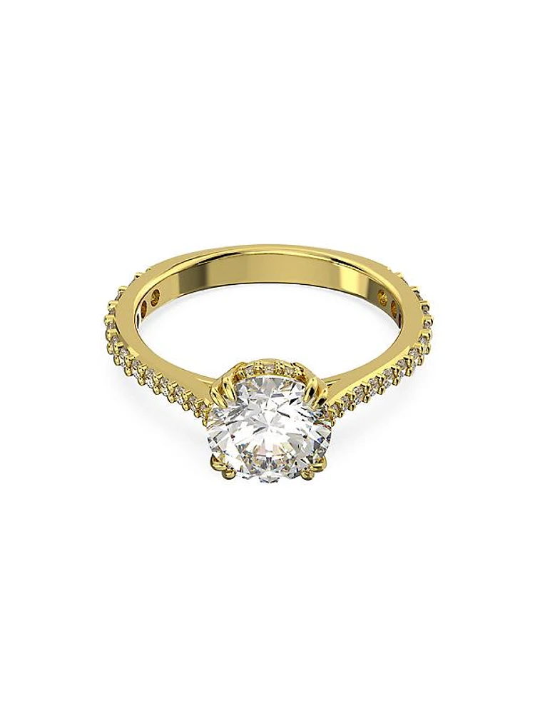 Stilla Rhodium-Plated & Crystal Cocktail Ring