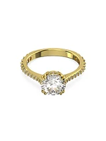 Stilla Rhodium-Plated & Crystal Cocktail Ring
