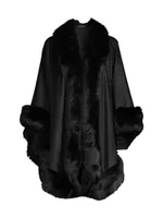 Faux Fur & Cashmere U-Cape