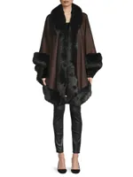 Faux Fur & Cashmere U-Cape