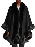 Faux Fur & Cashmere U-Cape