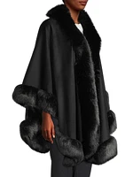 Faux Fur & Cashmere U-Cape