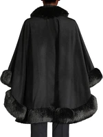 Faux Fur & Cashmere U-Cape