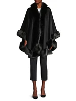 Faux Fur & Cashmere U-Cape