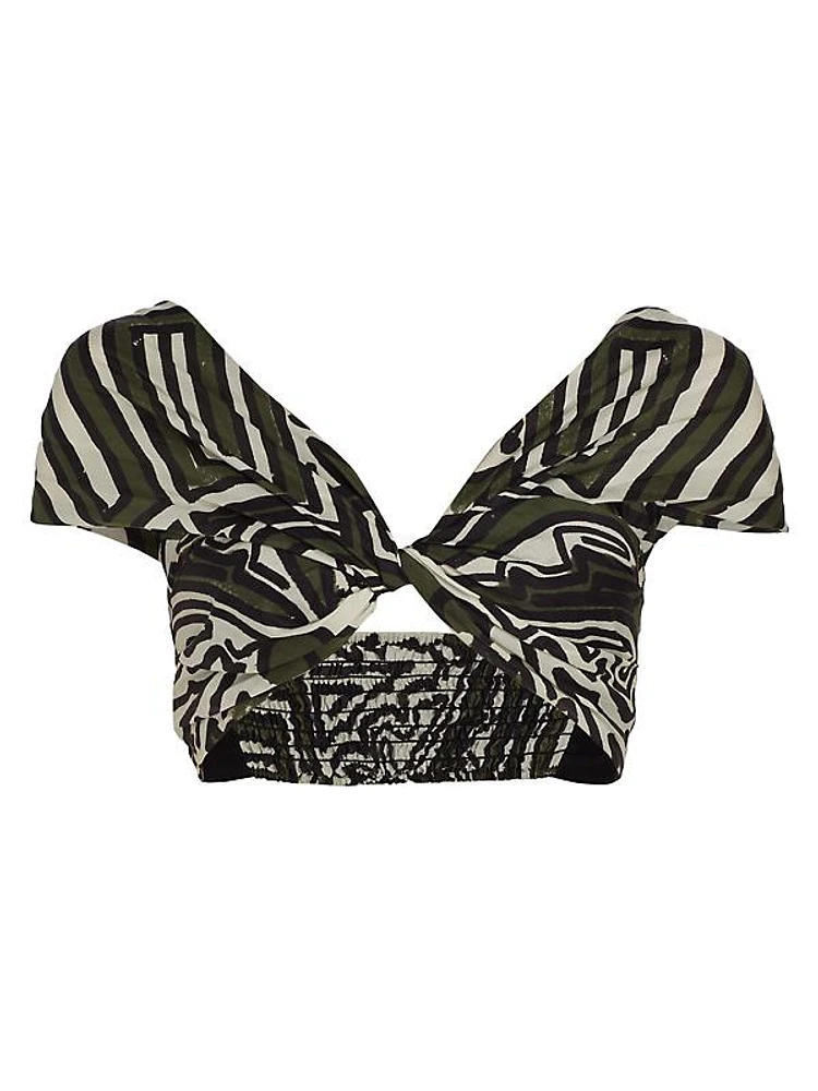 Samel Nomad Printed Poplin Crop Top