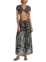 Samel Nomad Printed Poplin Crop Top