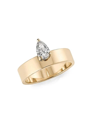 Mega 14K Yellow Gold & 0.5 TCW Diamond Ring