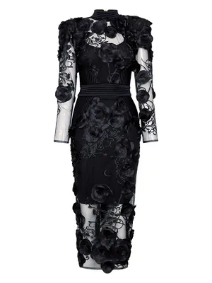 Battle Lines Floral-Embellished Vendetta Dress