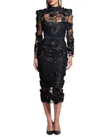 Battle Lines Floral-Embellished Vendetta Dress