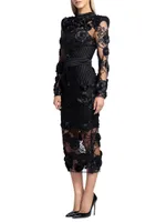 Battle Lines Floral-Embellished Vendetta Dress