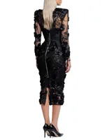 Battle Lines Floral-Embellished Vendetta Dress