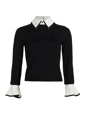 Justina Combination Wool Sweater