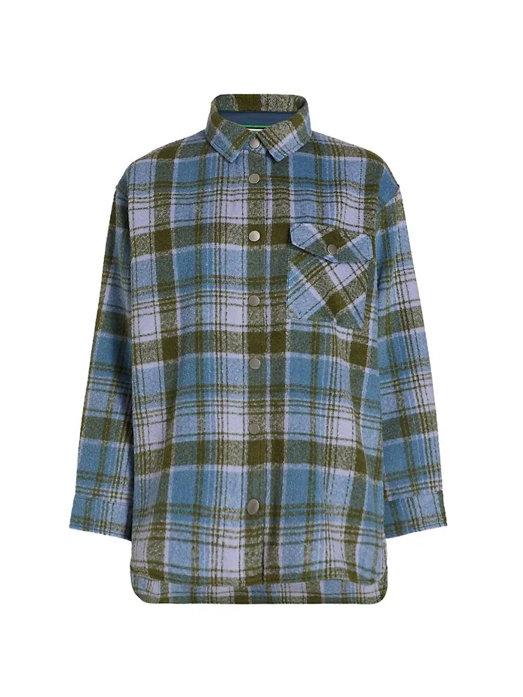 Plaid Wool Shirt Jacket