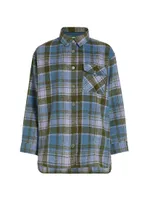 Plaid Wool Shirt Jacket