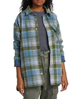 Plaid Wool Shirt Jacket