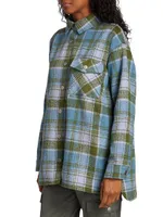 Plaid Wool Shirt Jacket