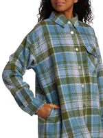 Plaid Wool Shirt Jacket