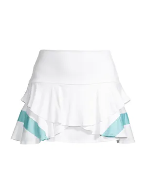 Colorblocked Flutter Skirt