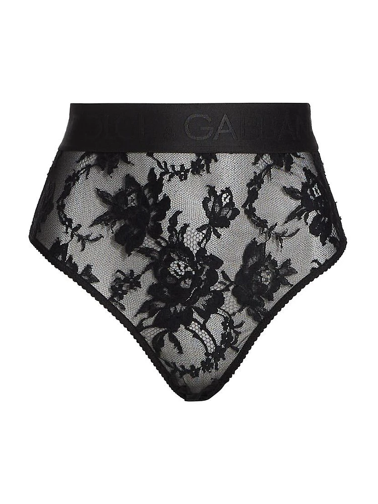 Pizzo Lace High-Rise Briefs