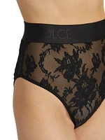 Pizzo Lace High-Rise Briefs