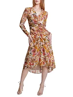 Jenny Ruched Floral Midi-Dress