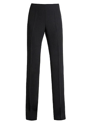 Lia Pleated Straight-Leg Trousers