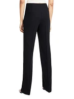 Lia Pleated Straight-Leg Trousers