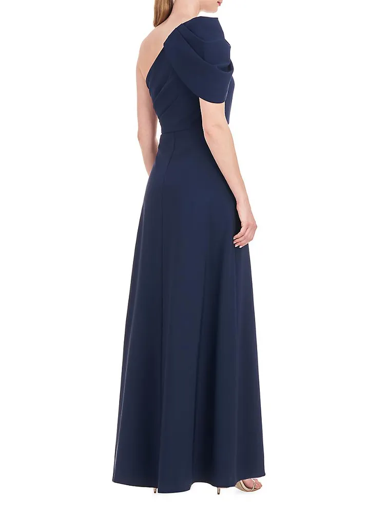 Briana Draped One-Shoulder Gown