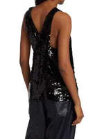 Cowlneck Sequin Top