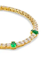Loveall 18K-Gold-Plated, Crystal & Cubic Zirconia Necklace