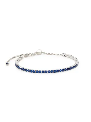 Loveall Sterling Silver & Faux Sapphire Bracelet