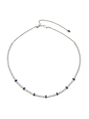 Loveall Sterling Silver & Pear Cubic Zirconia Tennis Necklace