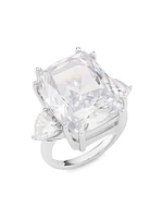 Glitz Sterling Silver & Cubic Zirconia Three-Stone Ring