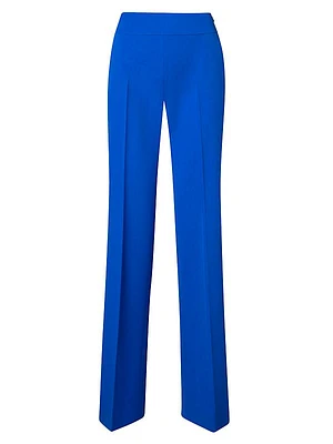 Carla Pleated Straight-Leg Pants