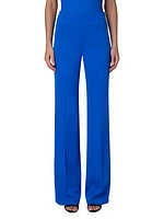 Carla Pleated Straight-Leg Pants