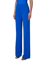 Carla Pleated Straight-Leg Pants