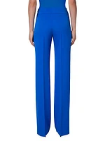 Carla Pleated Straight-Leg Pants