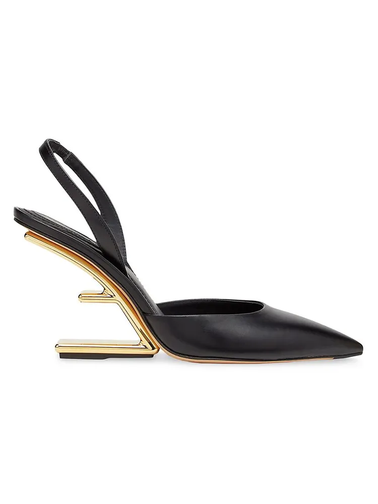 Fendi First Leather Slingback Pumps