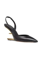 Fendi First Leather Slingback Pumps