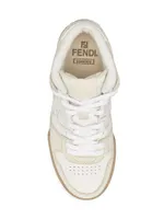 Fendi Match Suede & Leather High-Top Sneakers