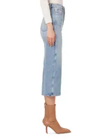 Reconstructed Denim Midi-Skirt