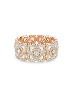 Enchanted Lotus 18K Rose Gold, Diamond, & Mother-Of-Pearl Band