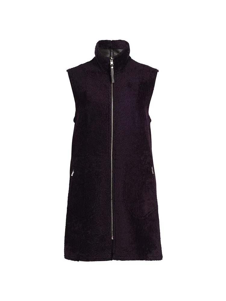 Maximilian Reversible Shearling Lamb Vest