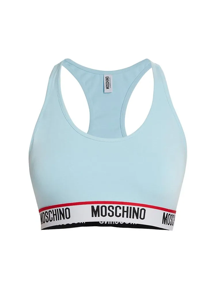 Core Stretch Cotton Logo Sports Bra