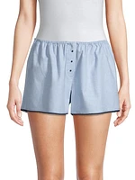 Gigi Pima Cotton Scallop-Trim Boxer